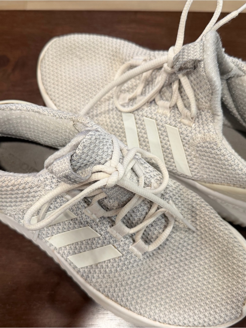 Adidas Youth 6 Light Gray Cloudform Sneakers
